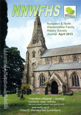 Nuneaton & North Warwickshire Family History Society Journal April