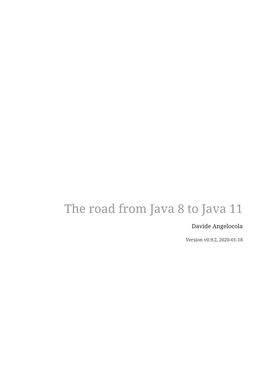 The Road from Java 8 to Java 11