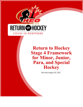 HEO Return to Hockey Framework August 2021 – Stage 4 Final