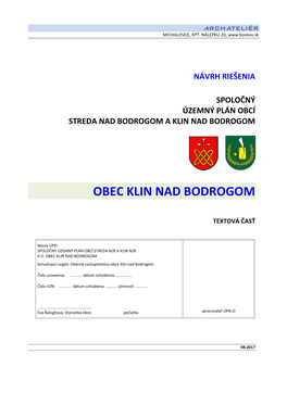 Obec Klin Nad Bodrogom