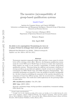 The Incentive (In)Compatibility of Group-Based Qualification Systems