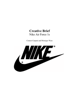 Creative Brief Nike Air Force 1S