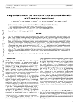 X-Ray Emission from the Luminous O-Type Subdwarf HD 49798 and Its