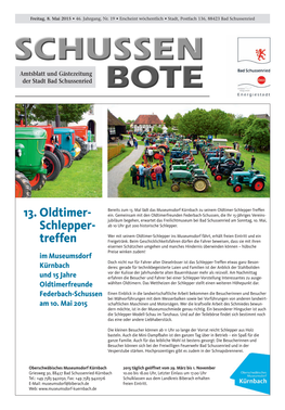 13. Oldtimer- Schlepper- Treffen