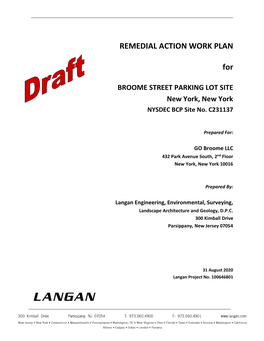 Generic Template for Final Remedial Action Work Plan