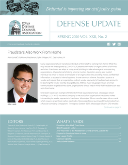 Iowa Defense Counsel Association Defense Update
