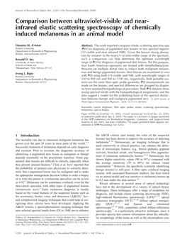 Comparison Between UV-Visible and NIR Elastic-Scattering Spectroscopy