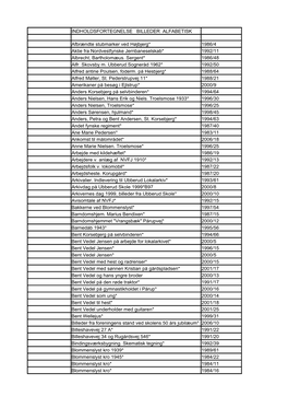 Indholdsfortegnelse Billeder Alfabetisk 1986/4
