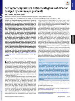 Self-Report Captures 27 Distinct Categories of Emotion Bridged By