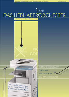 Das Liebhaberorchester Zeitschrift Für Das Liebhabermusizieren