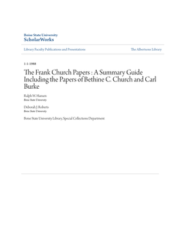 The Frank Church Papers