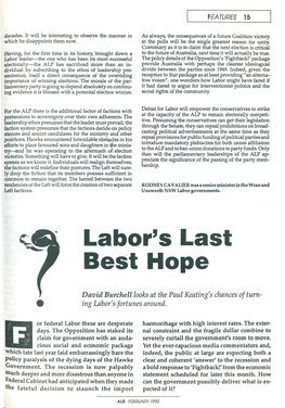 Labor's Last Best Hope