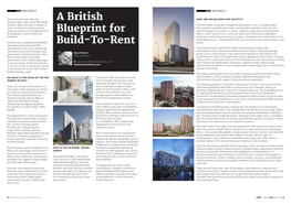 A British Blueprint for Build-To-Rent