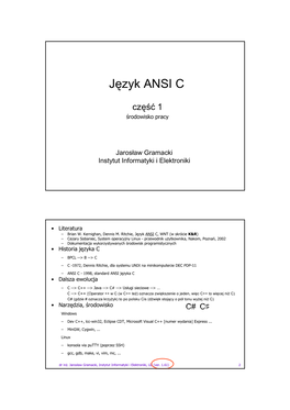 Język ANSI C