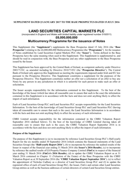 Land Securities Capital Markets