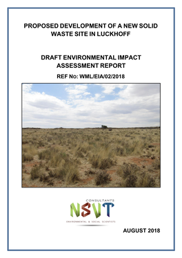 Proposed Development of a New Solid Waste Site in Luckhoff