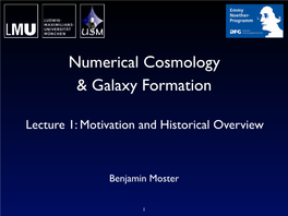 Numerical Cosmology & Galaxy Formation