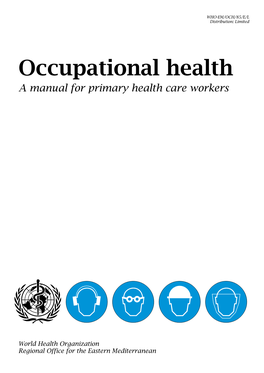 Occupational Health a Manual for Primary Health Care Workers