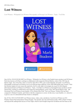 [Download Ebook] Lost Witness
