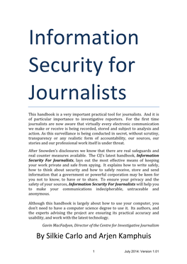 Information Security for Journalists