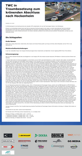 TWC in Traumbesetzung Zum Krönenden Abschluss Nach Hockenheim