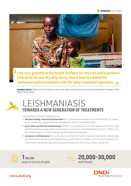 Leishmaniasis Towards a New Generation of Treatments