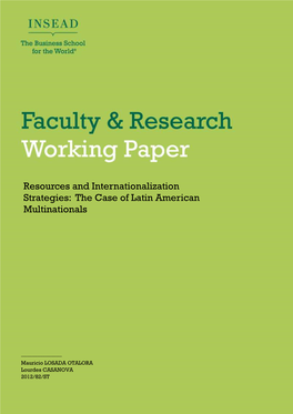 Insead Faculty & Research Working Paper