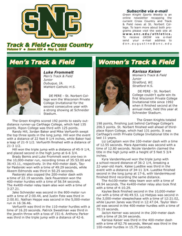 Men's Track & Field Women's Track & Field