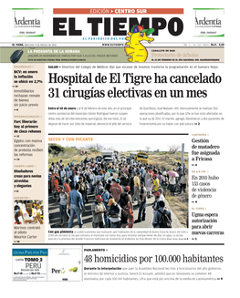 Hospital De El Tigre Ha Cancelado 31 Cirugías Electivas En Un