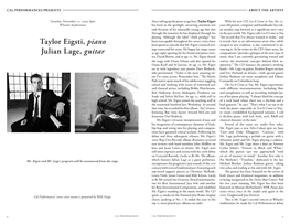 Taylor Eigsti, Piano Julian Lage, Guitar