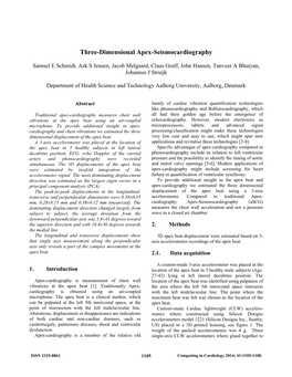 Three-Dimensional Apex-Seismocardiography