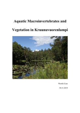 Aquatic Macroinvertebrates and Vegetation in Kruunuvuorenlampi