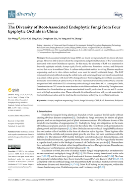 The Diversity of Root-Associated Endophytic Fungi from Four Epiphytic Orchids in China