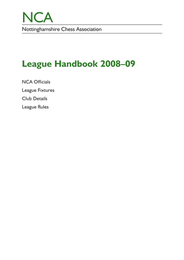 League Handbook 2008–09