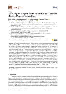 Assessing an Integral Treatment for Landfill Leachate Reverse Osmosis