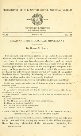 Proceedings of the United States National Museum