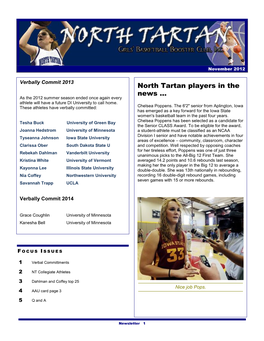 North Tartan Players in the News …