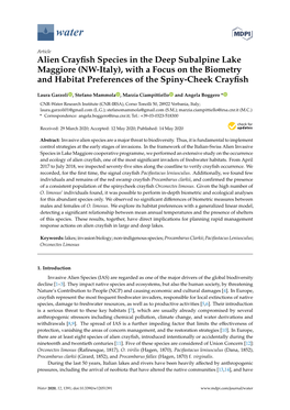 Alien Crayfish Species in the Deep Subalpine Lake Maggiore