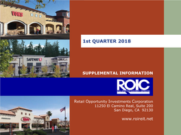 1Q18 Supplemental Disclosure