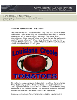 Creole Tomato Is the Crème De La Crème of the Tomato Crop