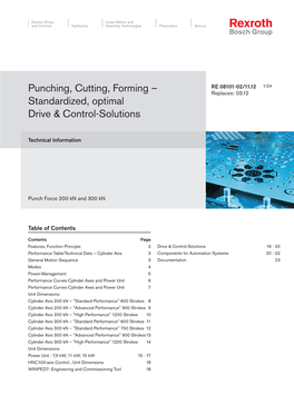 Punching, Cutting, Forming – Standardized, Optimal Drive