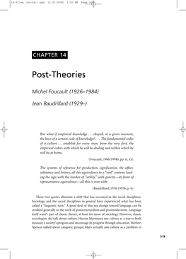 Post-Theories