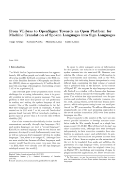 From Vlibras to Opensigns: Towards an Open Platform for Machine Translation of Spoken Languages Into Sign Languages