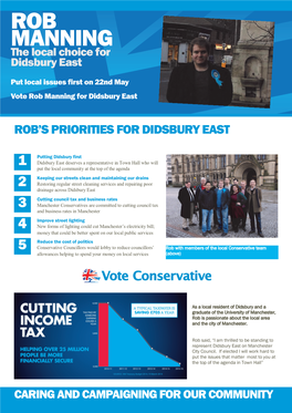 ROB MANNING the Local Choice for Didsbury East