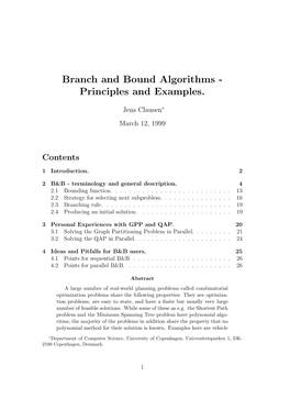 Branch and Bound Algorithms - Principles and Examples