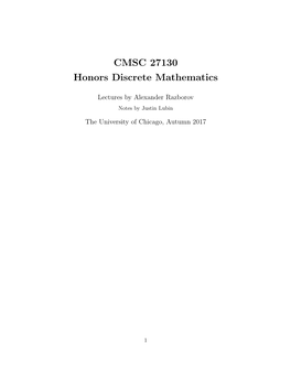 CMSC 27130 Honors Discrete Mathematics
