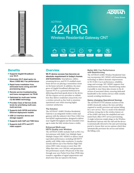 Wireless Residential Gateway ONT