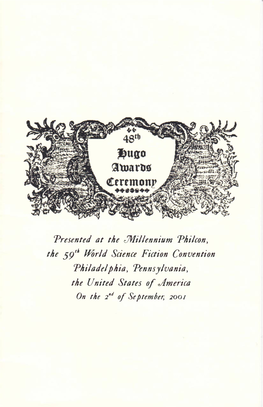 Hugo Awards Ceremony Program