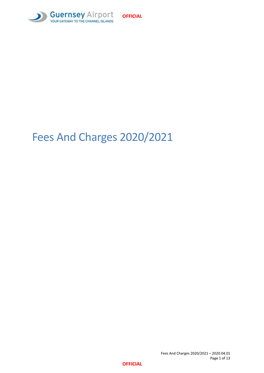 Fees and Charges 2020/2021