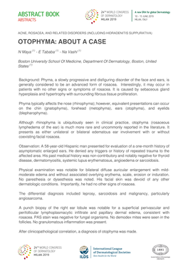 Otophyma: About a Case